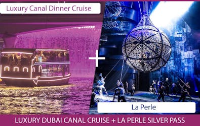 Giro in barca di lusso sul canale di Dubai e La Perle Silver Pass Combo
